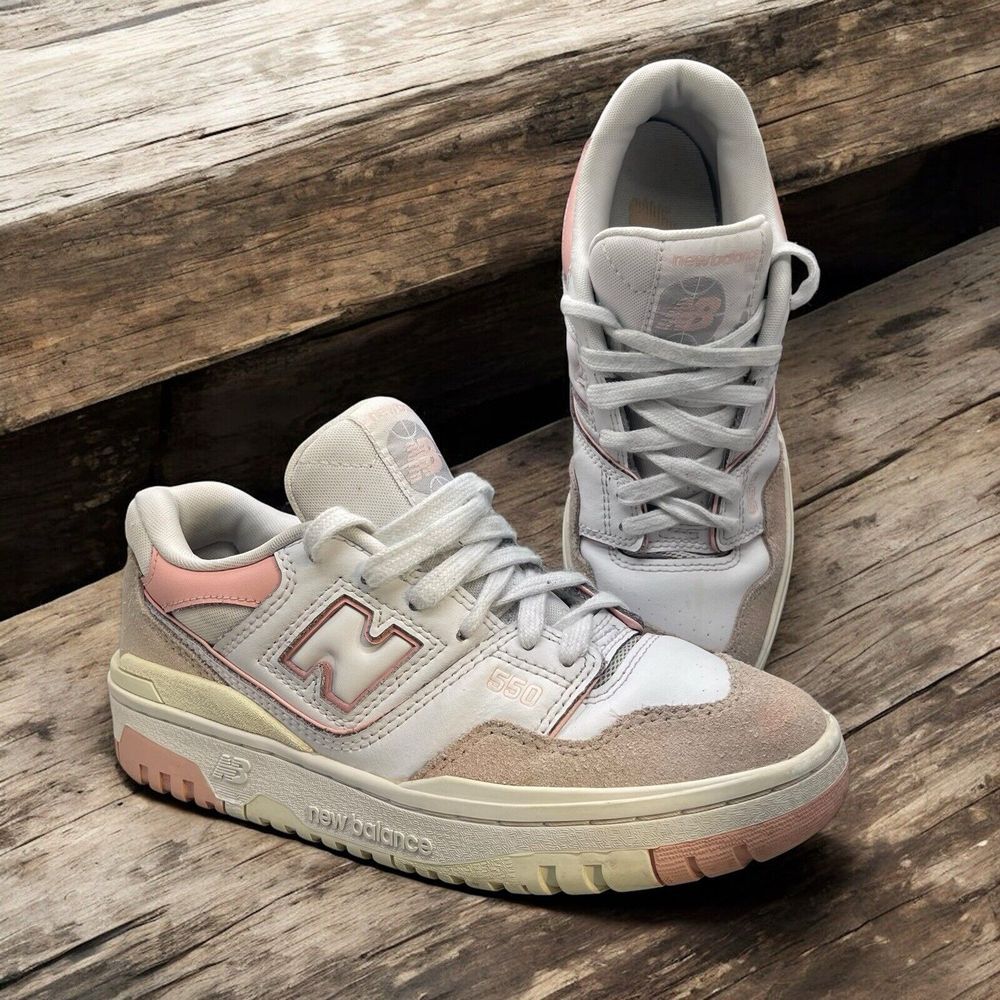 New Balance GSB 550 CD Shoes Women's Size 5 Sneaker White Pink